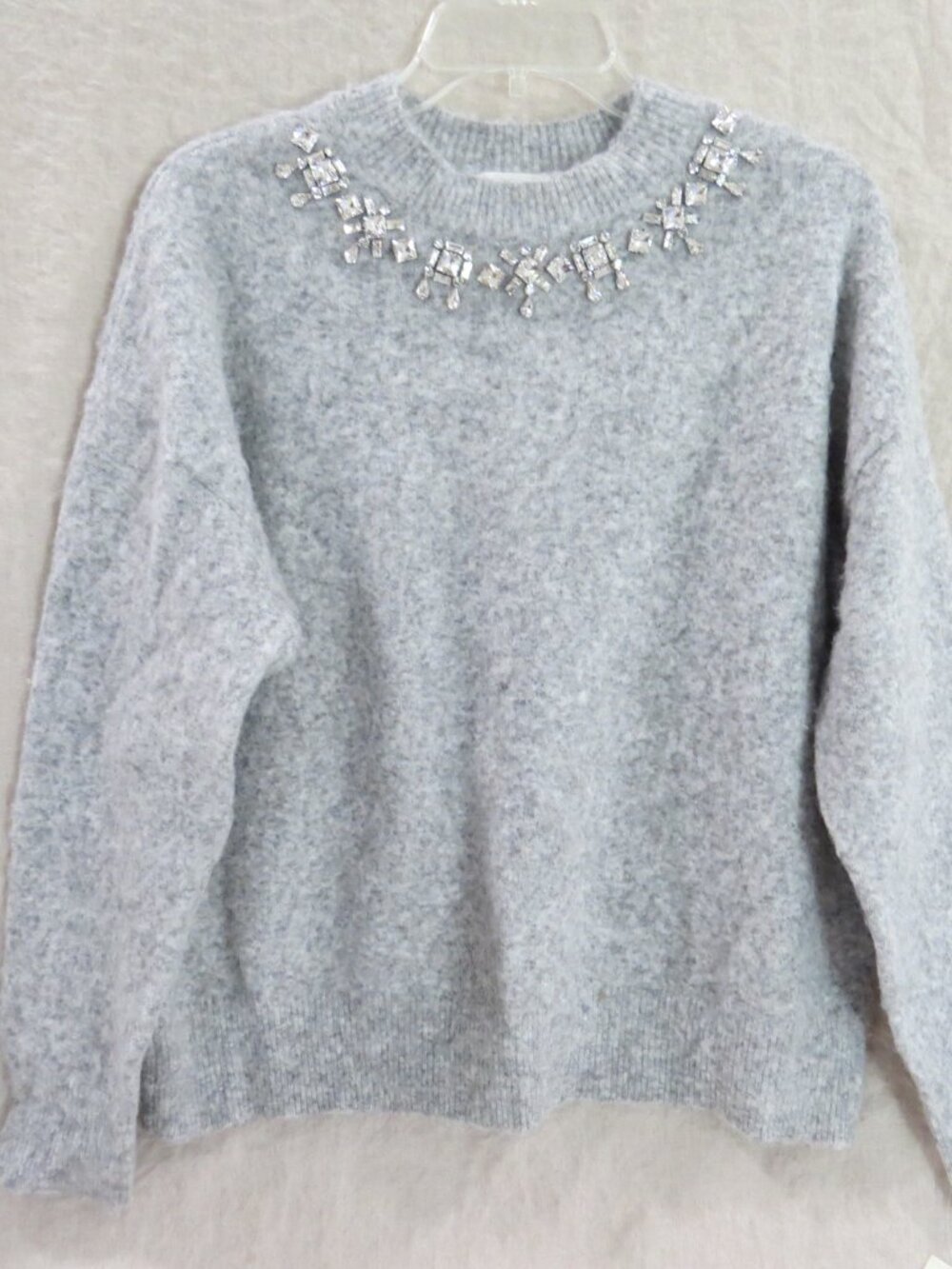 NEW On 34th Women's Embellished Brushed Sweater SIZE Medium - Wool, Alpaca Blend